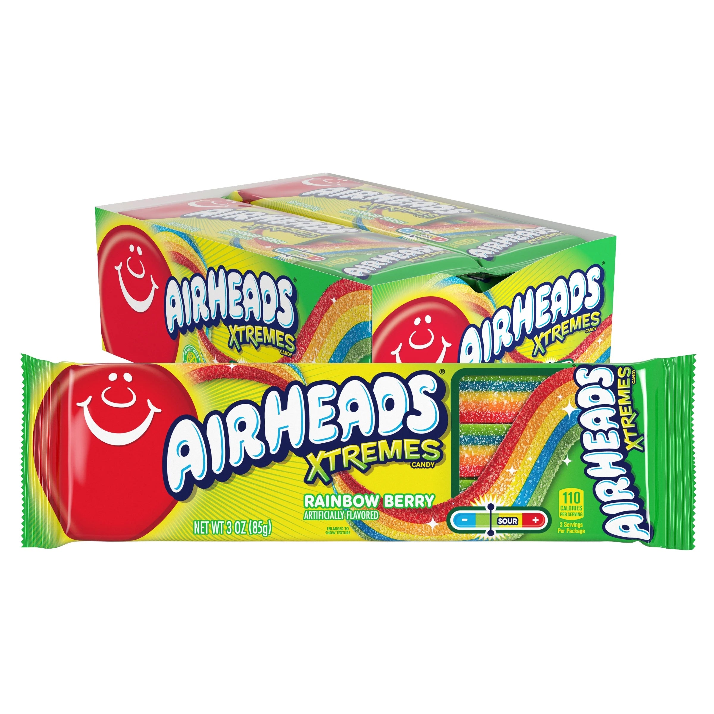 Sweetly Sour Candy Belts, Rainbow Berry, 12 Count I50497
