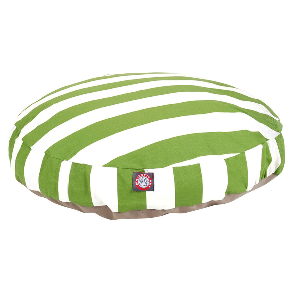 Sage Vertical Stripe Medium Round Pet Bed J156