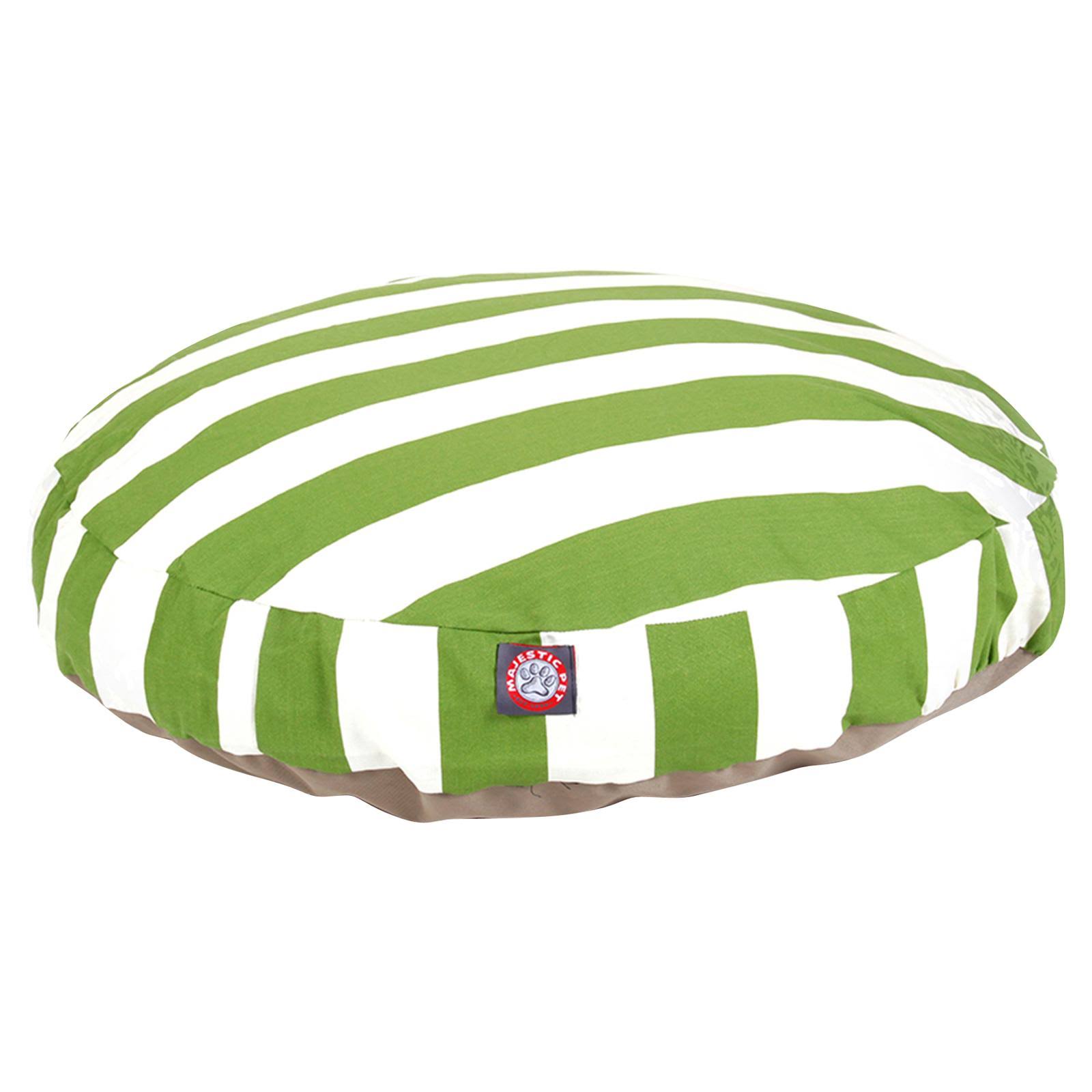 Sage Vertical Stripe Medium Round Pet Bed J156