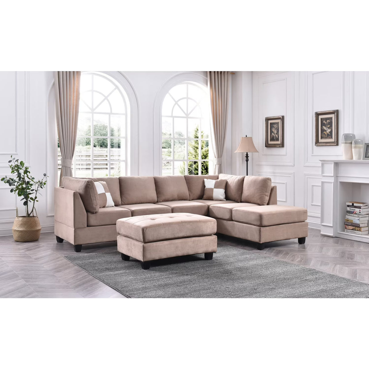 Mocha Sectional (3 Boxes) X739