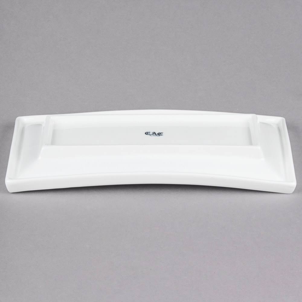 Porcelain Rectangular Thick Platter 11-1/2in. x 5-1/4in. P90758