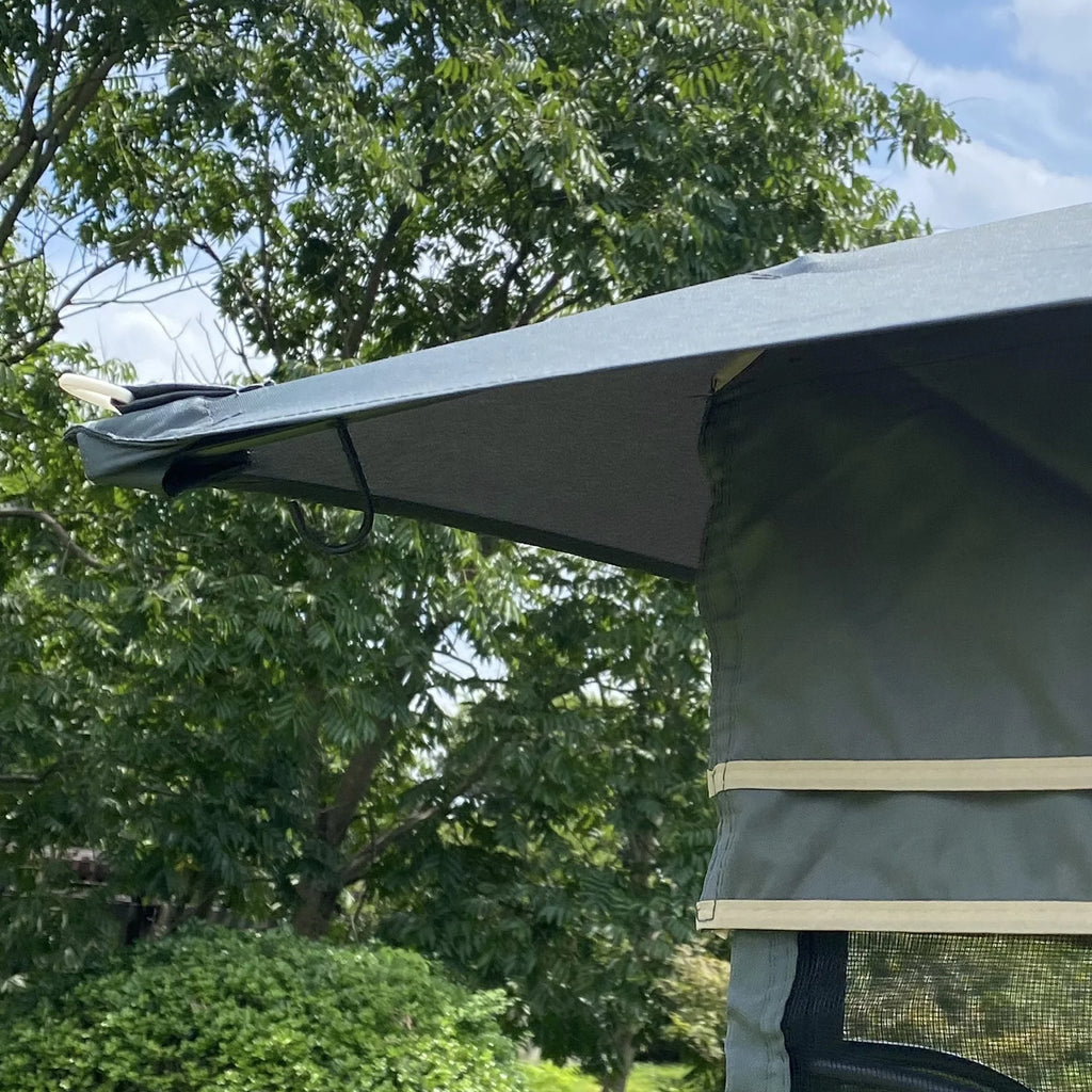 Gray 13x10FT Outdoor Patio Gazebo Canopy Tent Q5061
