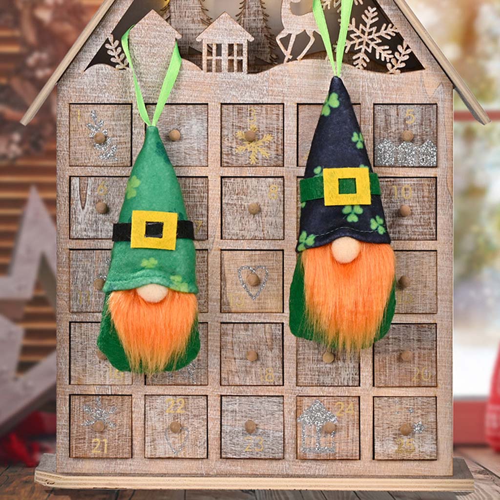 Set of 4 Plush Gnome Ornaments S341