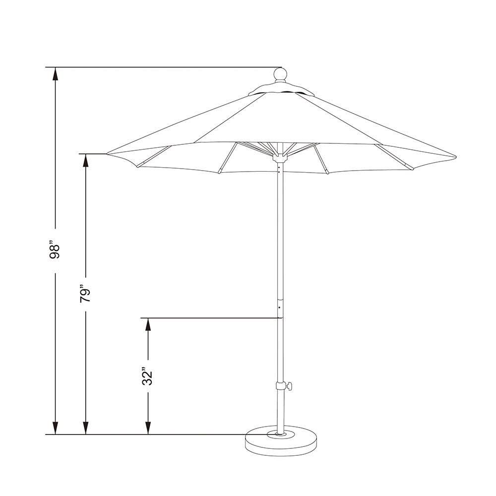 7.5 ft Aluminum Pole Umbrella O56211