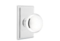 Double Dummy Knob with Rectangular Rose, Bright Chrome E15312