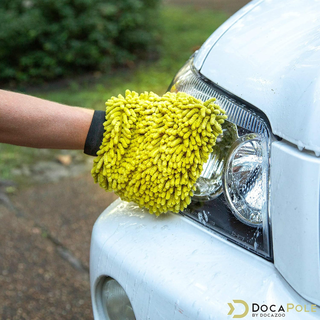 6-24 Foot Car Cleaning Kit with Soft Car Wash Brush, Car Squeegee, Car Wash Mitt, Microfiber Cleaning Head & Extension Pole Q543