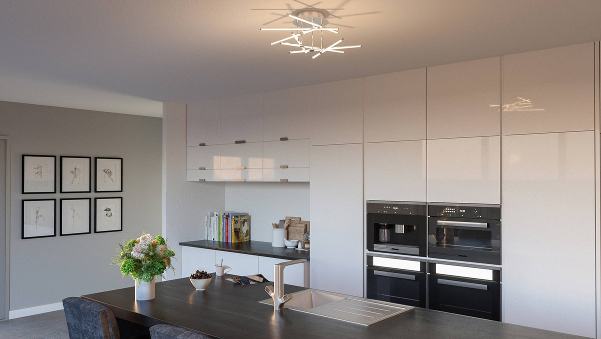 Polished Chrome Semi Flush Mount Light J205