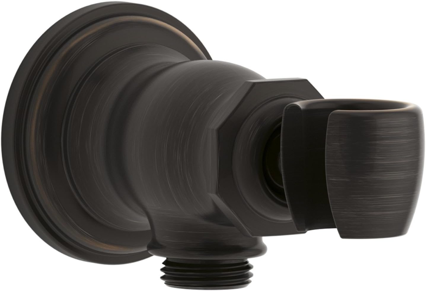 Vibrant Brushed Bronze Wall-mount Handshower Holder and Supply Elbow Q1751