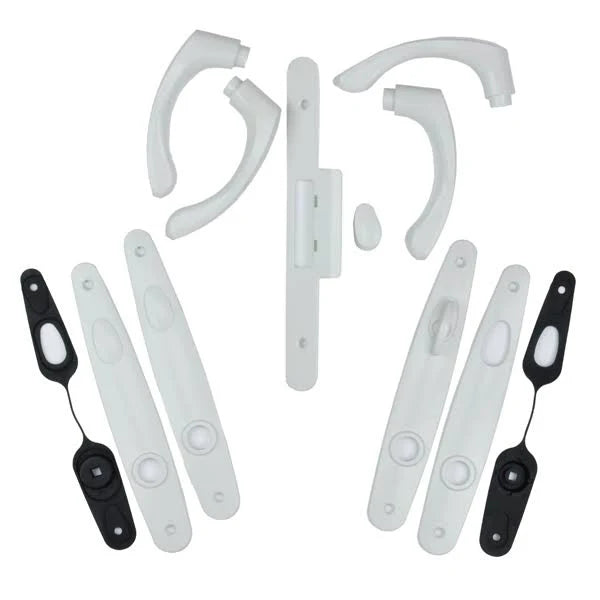 White Hinged Door Hardware Set O539620