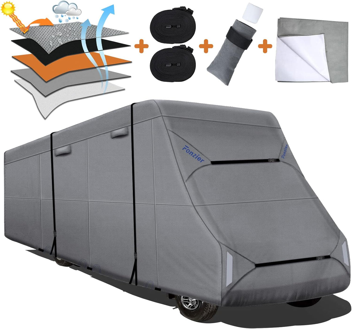 RV Cover for 26’-29’ Motorhome, Anti-UV Rip-Stop G2096
