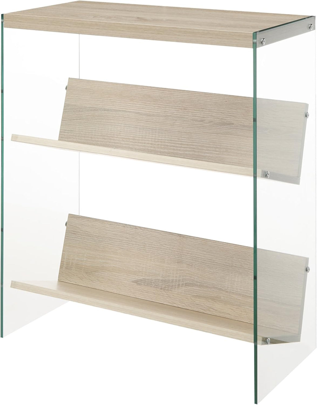 White Glass Bookcase Q80234
