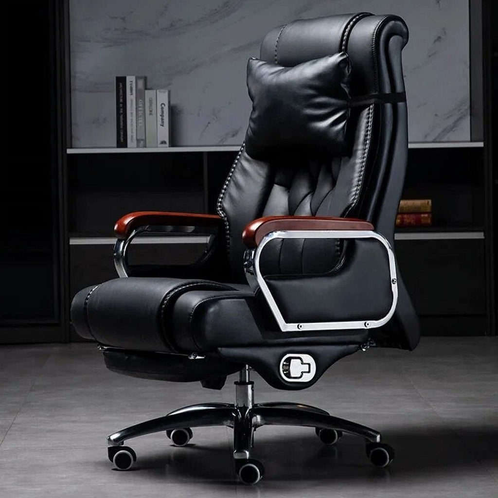 Black Metal Legs Executive Lounge Chair W7314