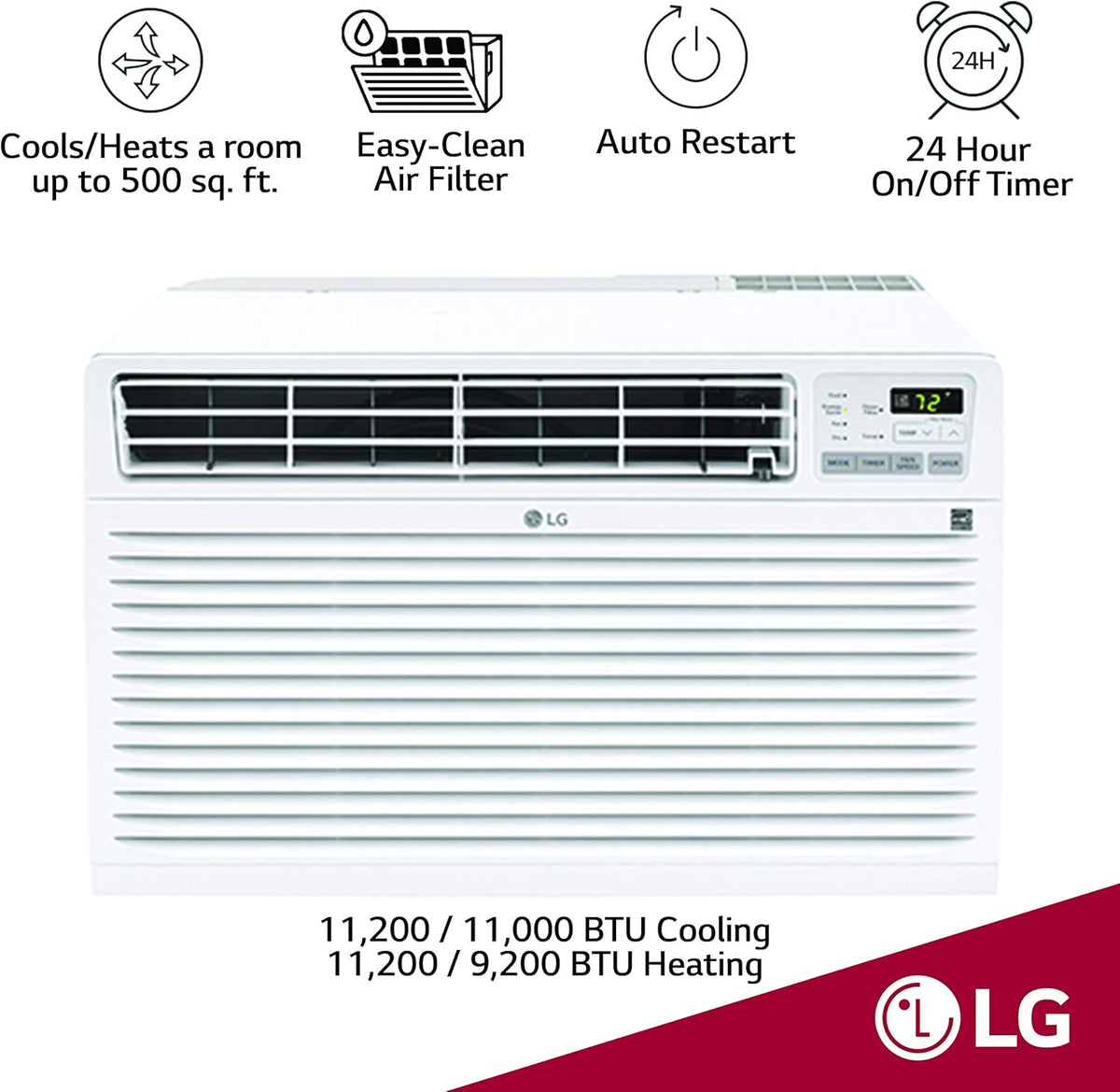 11,200 BTU Heat Air Conditioner, White P343