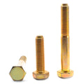 5/8x22-11 x 1 3/4x22 Coarse Thread Grade 8 Hex Cap Screw Alloy Steel Yellow Zinc Plated B796