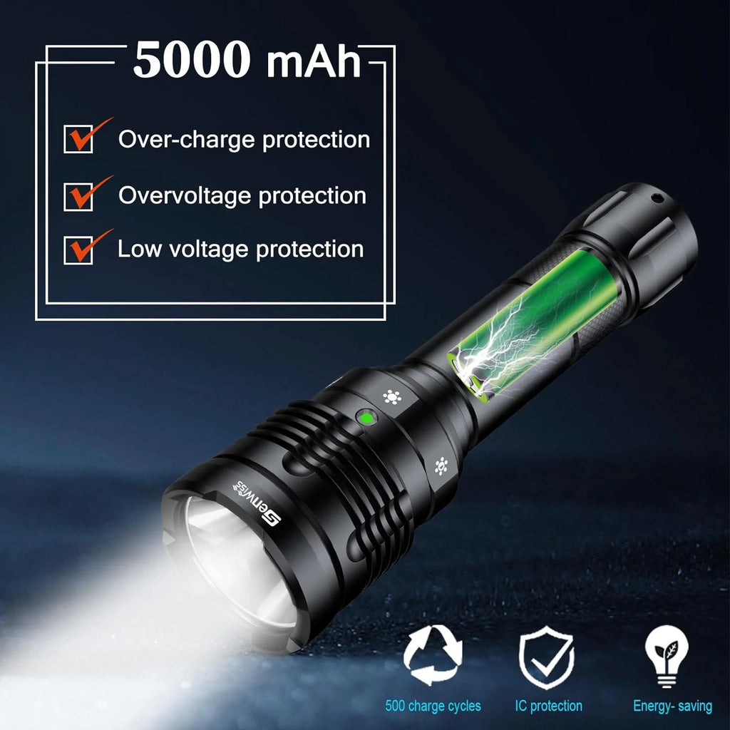 Rechargeable Underwater Dive Flashlight with Battery and Charger F45090