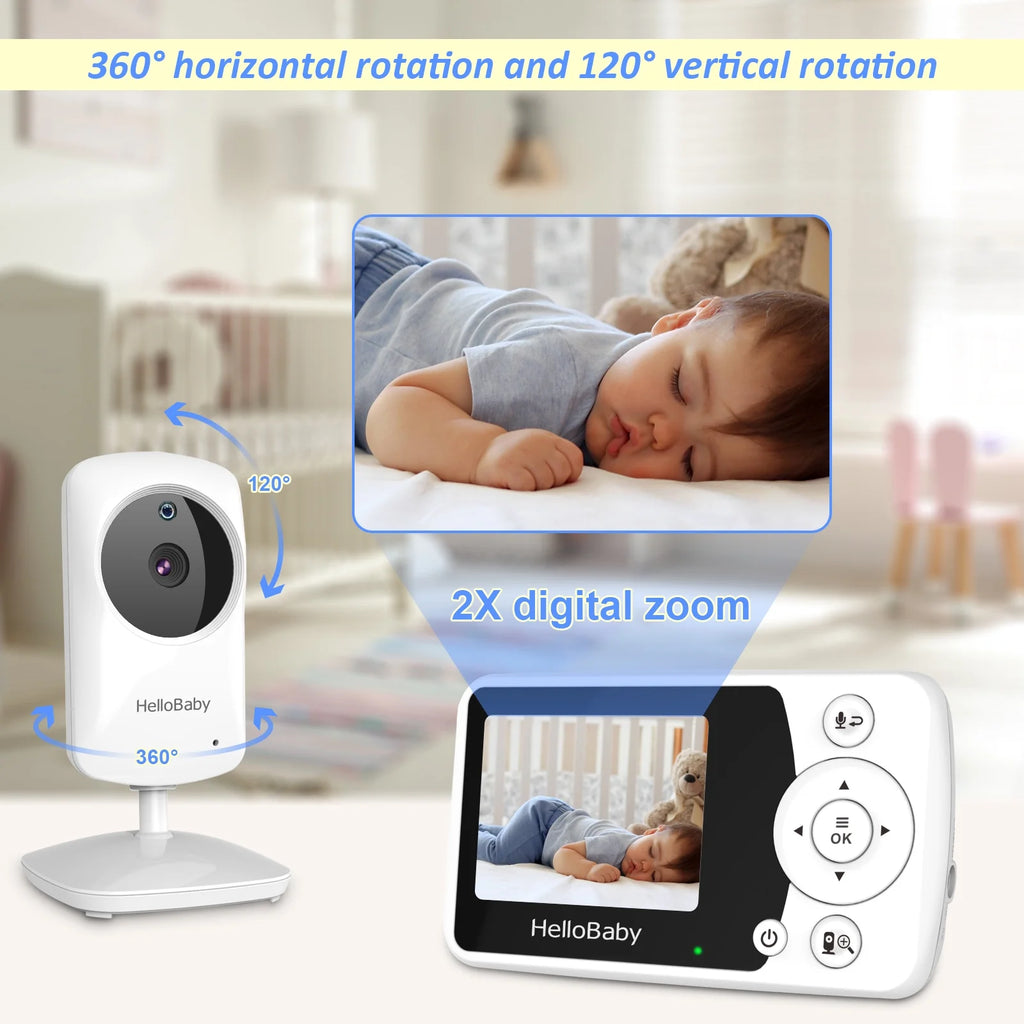 Baby Monitor with Camera and Audio, 2.4" LCD D2950