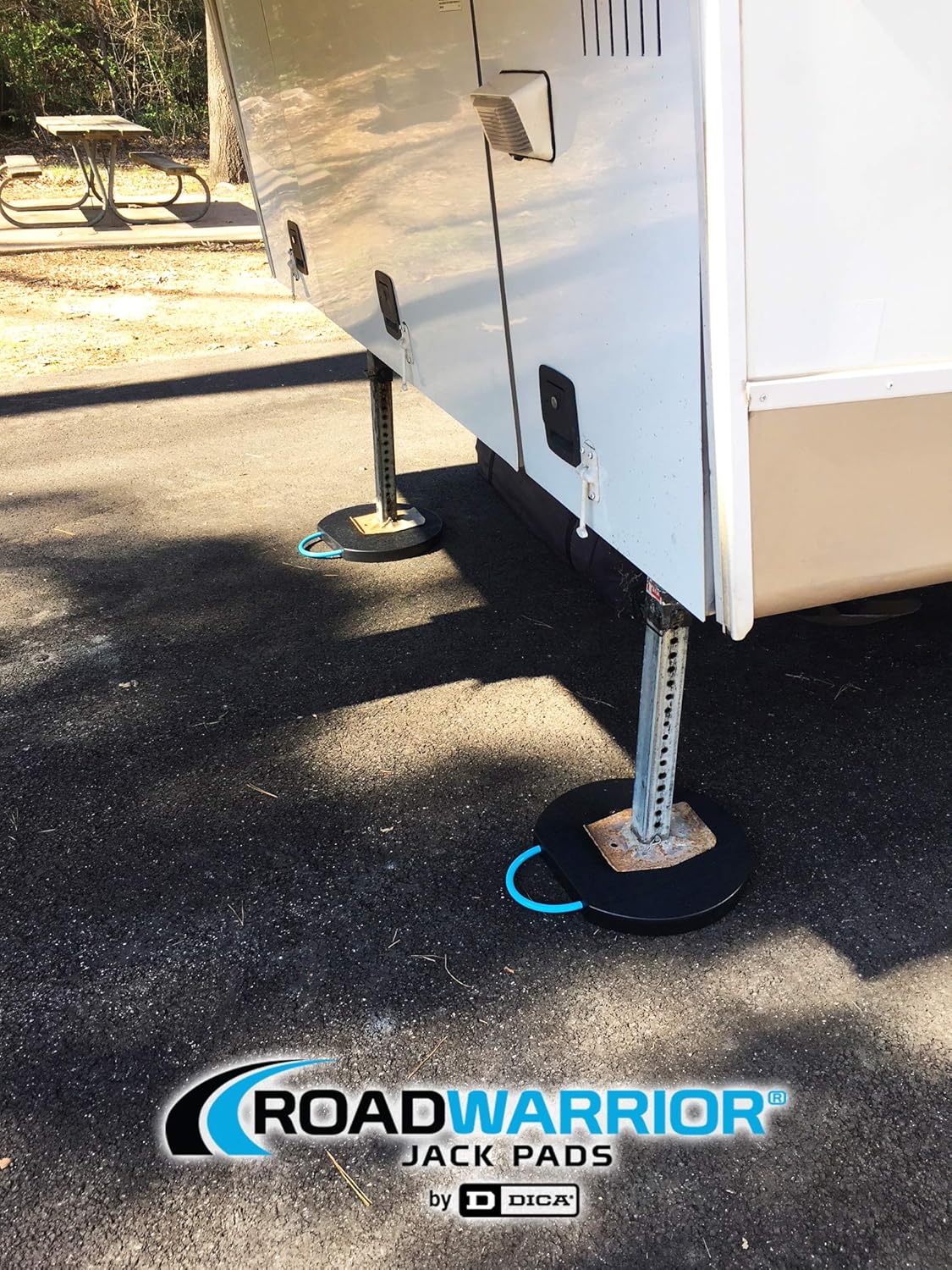 Heavy Duty RV Jack Pad, Stackable, Waterproof, 12-inch X 1.5", Pack of 2 D712191