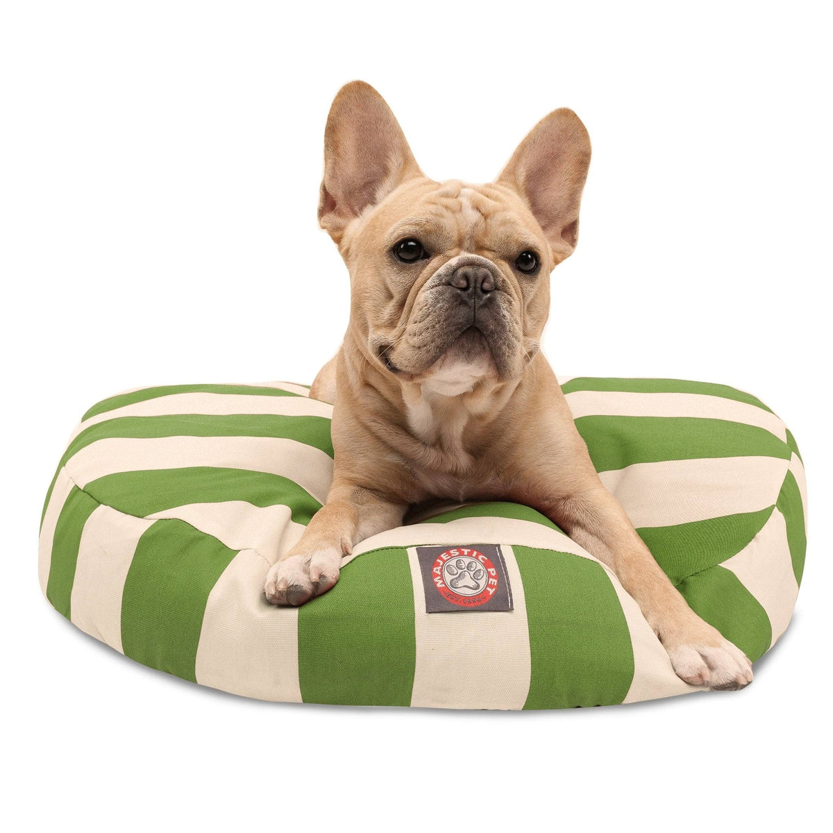 Sage Vertical Stripe Medium Round Pet Bed J156