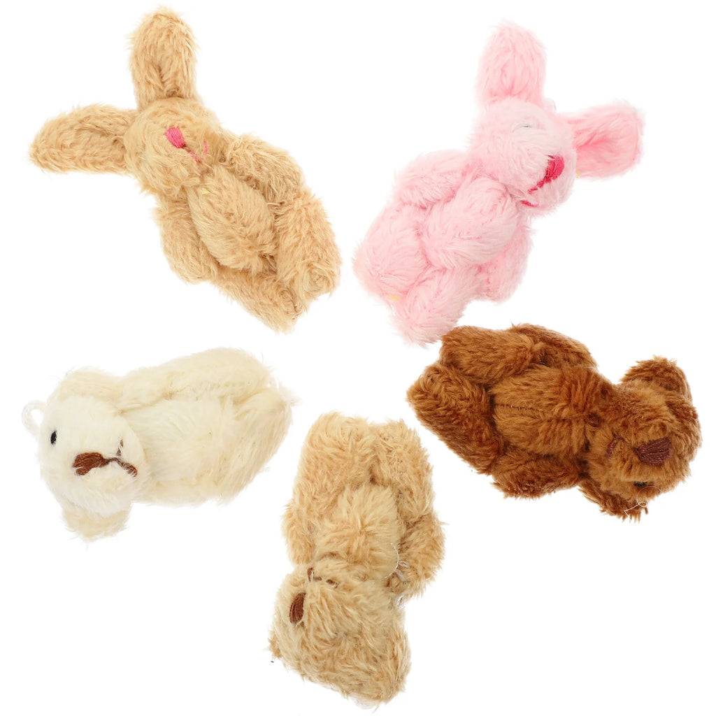 5pcs Miniature Plush Doll Figurines U980