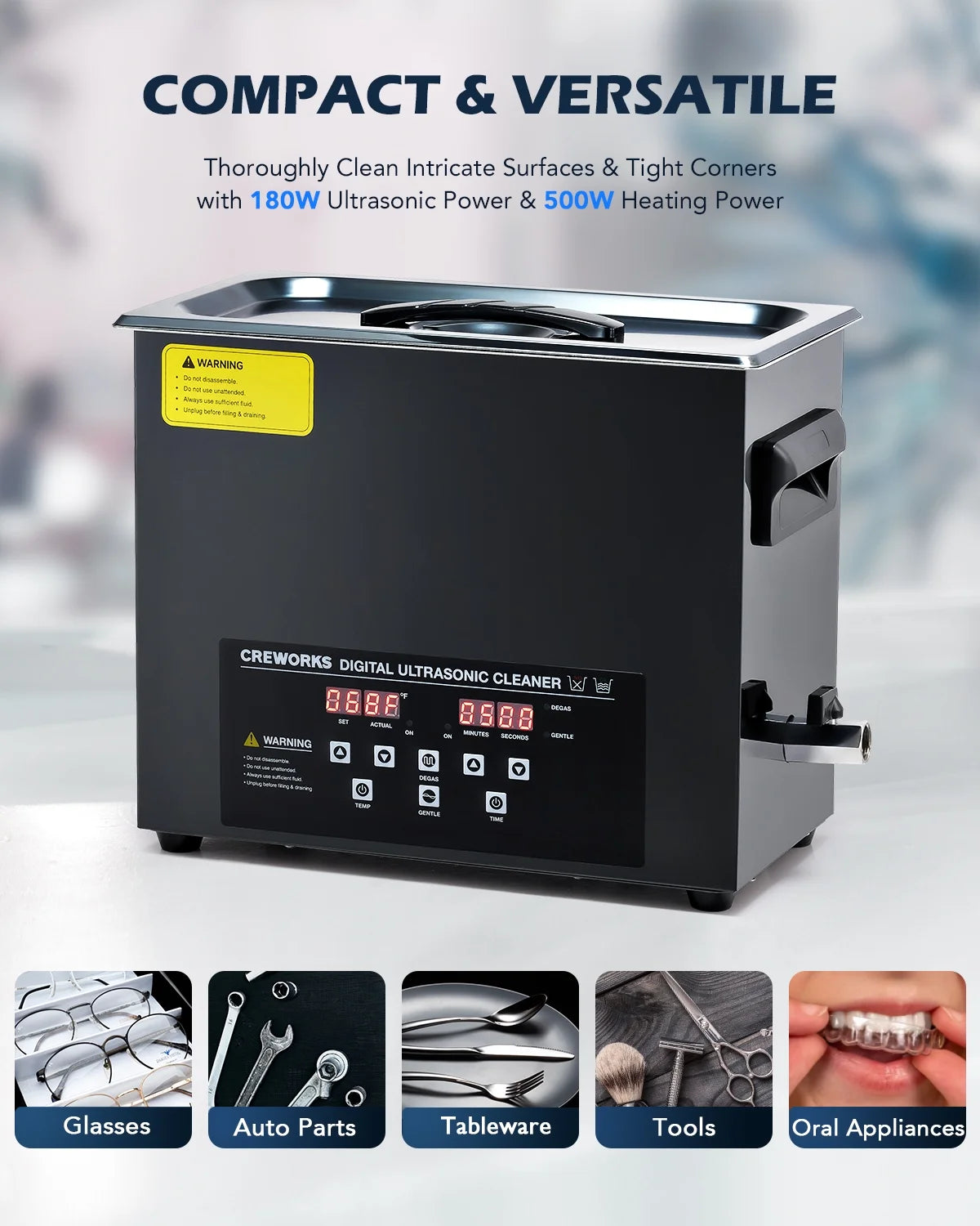6L Digital Ultrasonic Cleaner with Control Panel E390