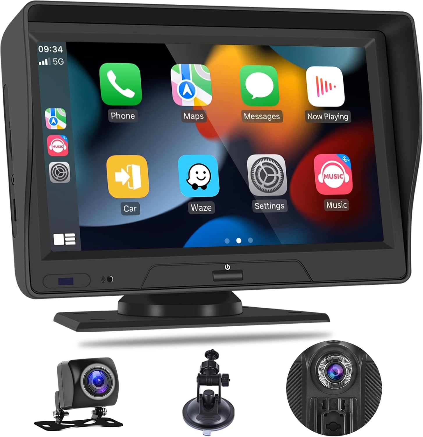 Wireless CarPlay Android Auto Portable Car Stereo with 7 HD Touchscreen J5399