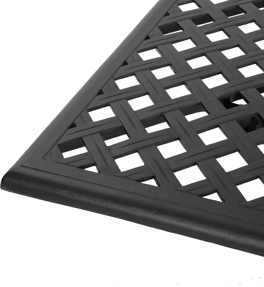 Black Sand Cast Aluminum Rectangle Table V863