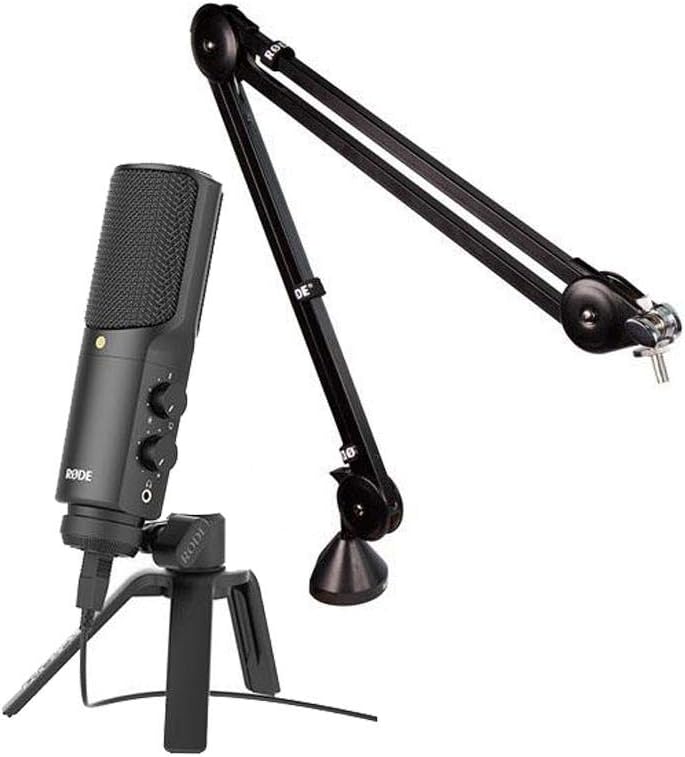 Rode NT-USB USB Microphone with Rode PSA-1 Studio Boom Arm A807241