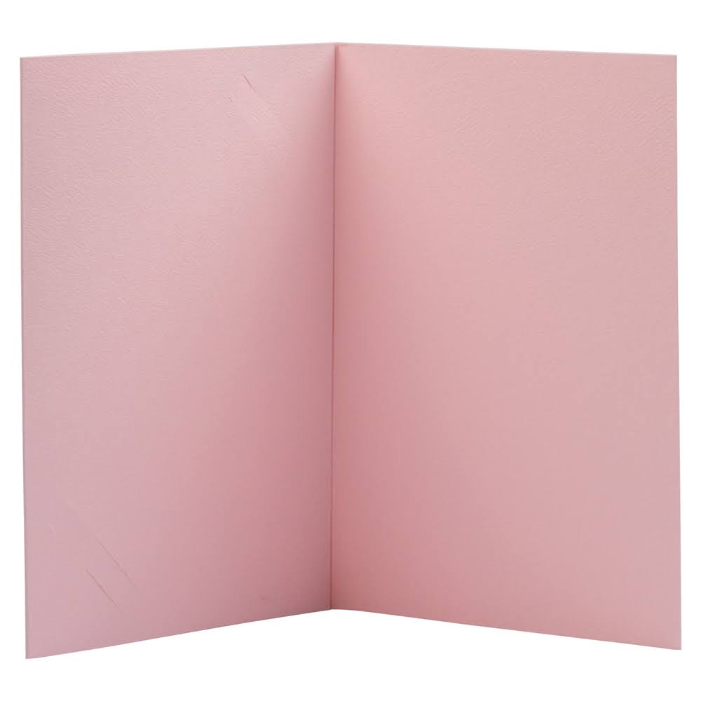 Baby Pink Foldover Cards with Photo Opening, 200 per Pack T86209