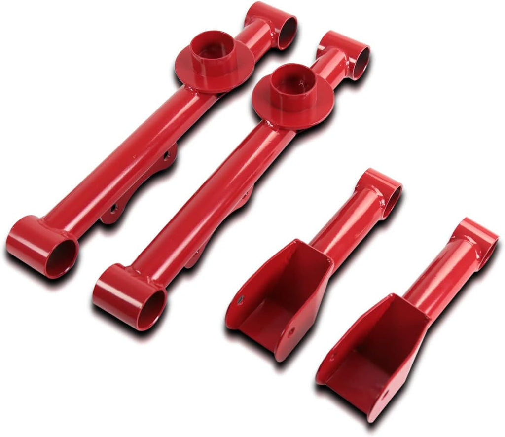 Red Carbon Steel Control Arms 4Pc S613197