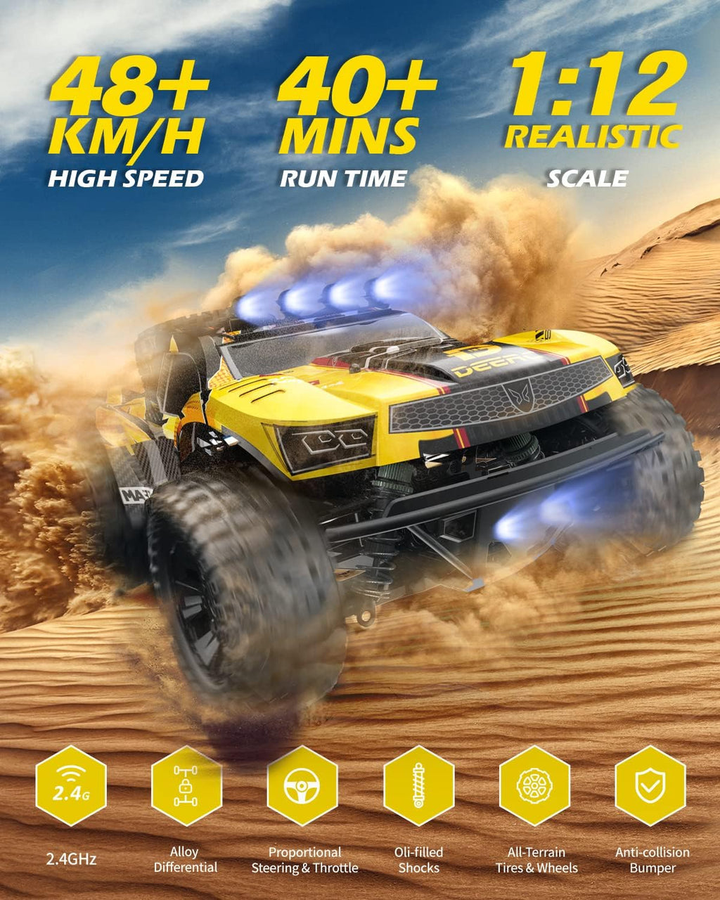 1:12 4x4 Remote Control Truck with Lights K139