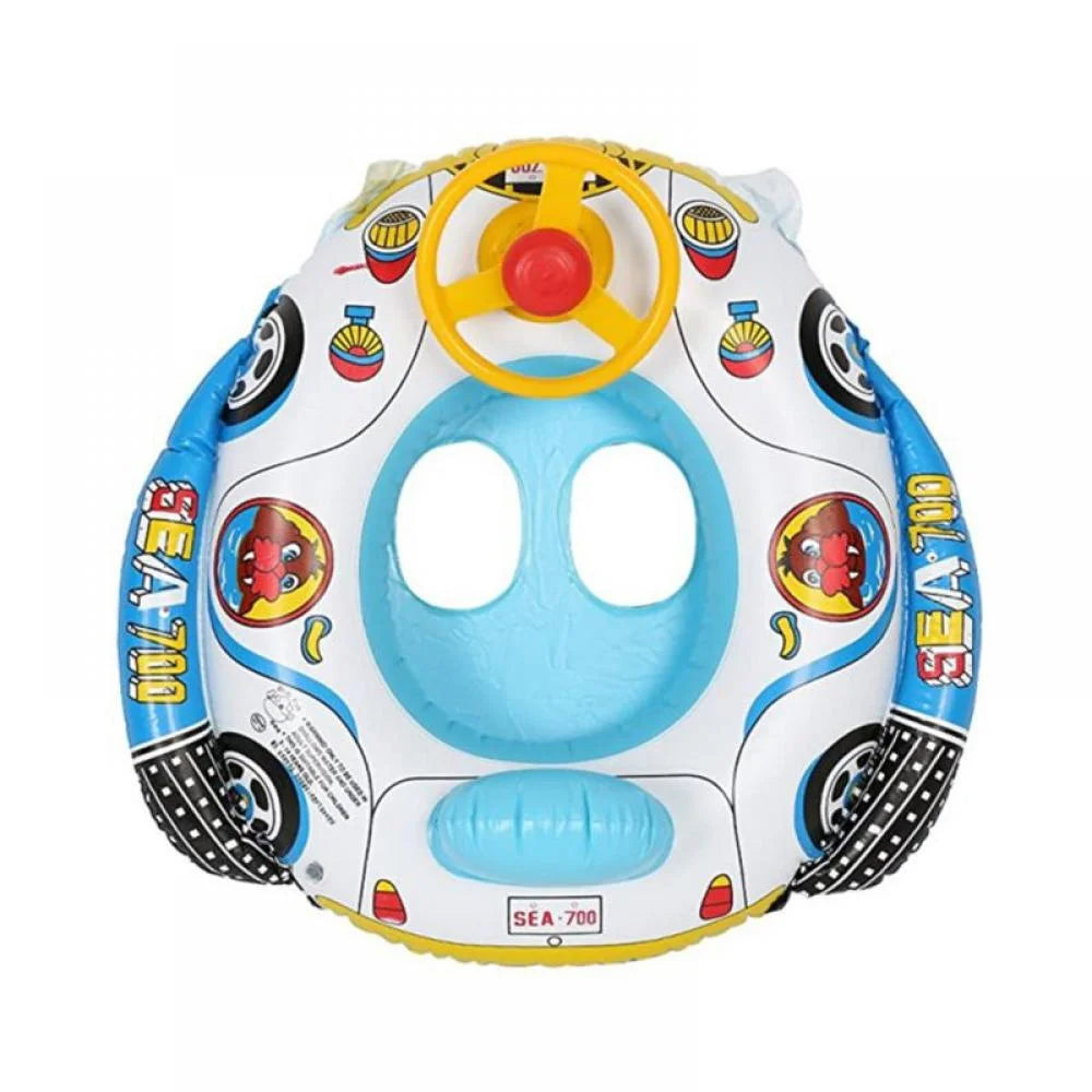 Inflatable Pool Float Ring with Steering Wheel Horn F235252