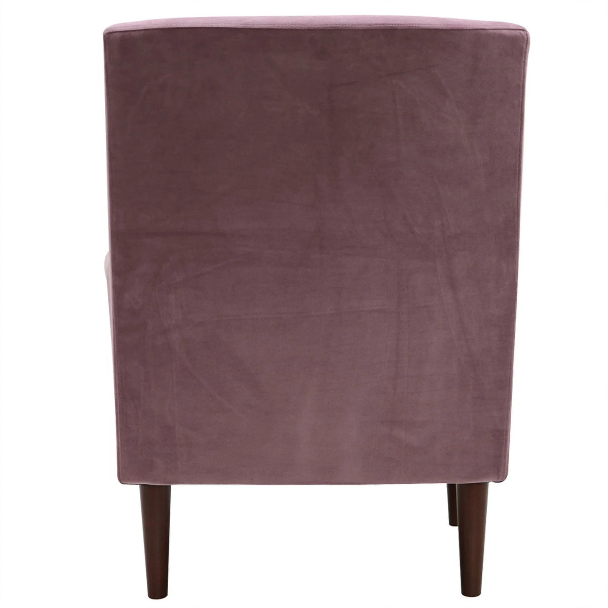 Mauve Pink Fabric Rolled Arm Lounge Chair N18239