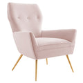 Pink Gold Tufted Velvet Armchair L97131