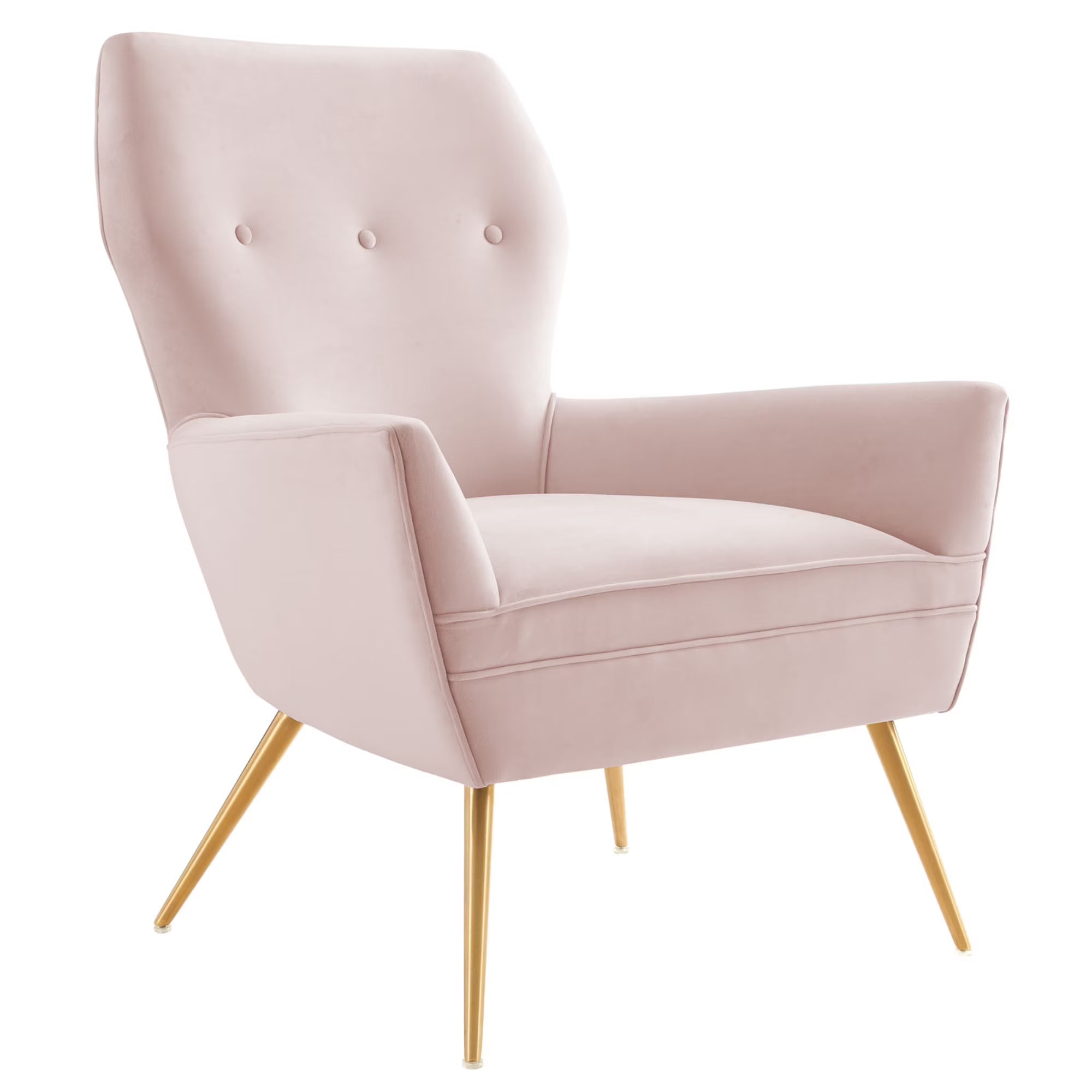 Pink Gold Tufted Velvet Armchair L97131