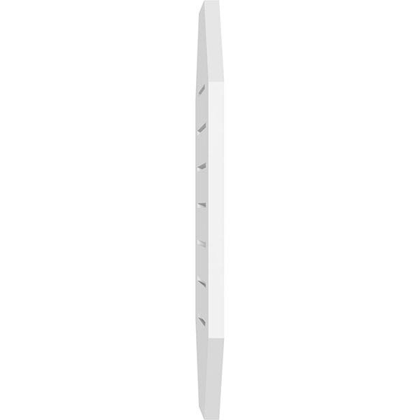 24x22W x 34x22H Vertical Elongated Octagon Surface Mount PVC Gable Vent J106216