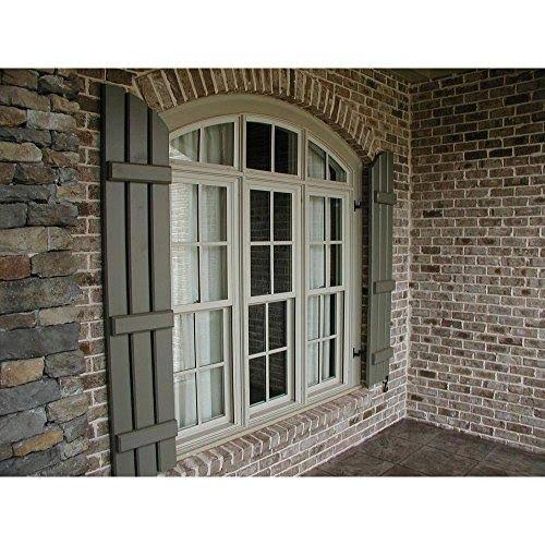 White Composite Board-n-Batten Shutters, Per Pair U7250