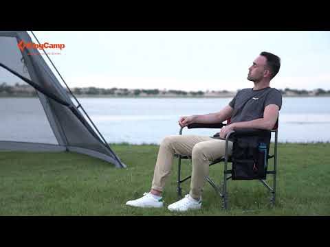 Oversize Padded Folding Director Chair with Side Table and Pocket A528