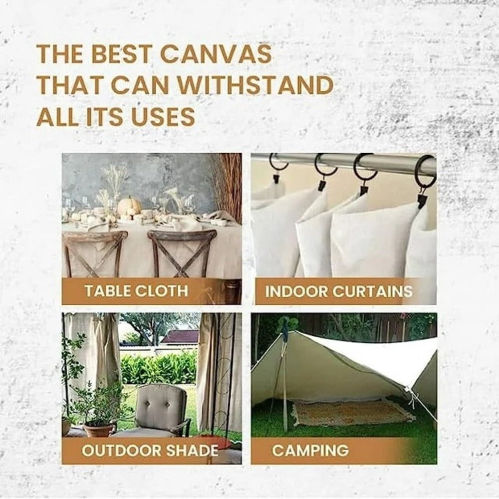 Cotton Canvas Paint Drop Cloth, 4 x 15 feet, Pack of 2, Double Stitched Edges U3647
