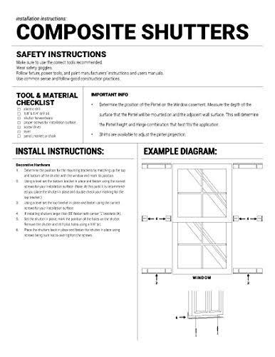 White Composite Board-n-Batten Shutters, Per Pair U7250