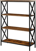 4-Tier Bookcase, Barnwood/Black B9746