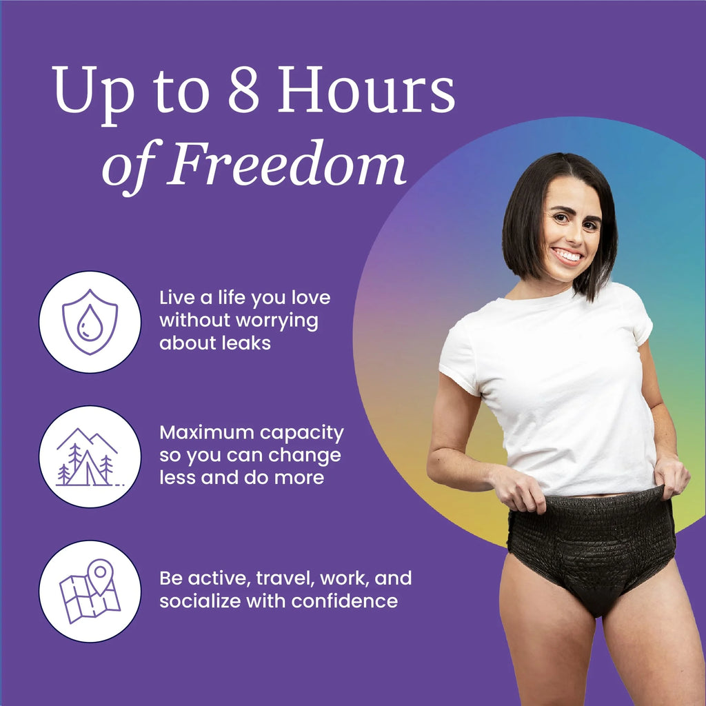 Black Unisex Adult Diapers, 14 Count U826828