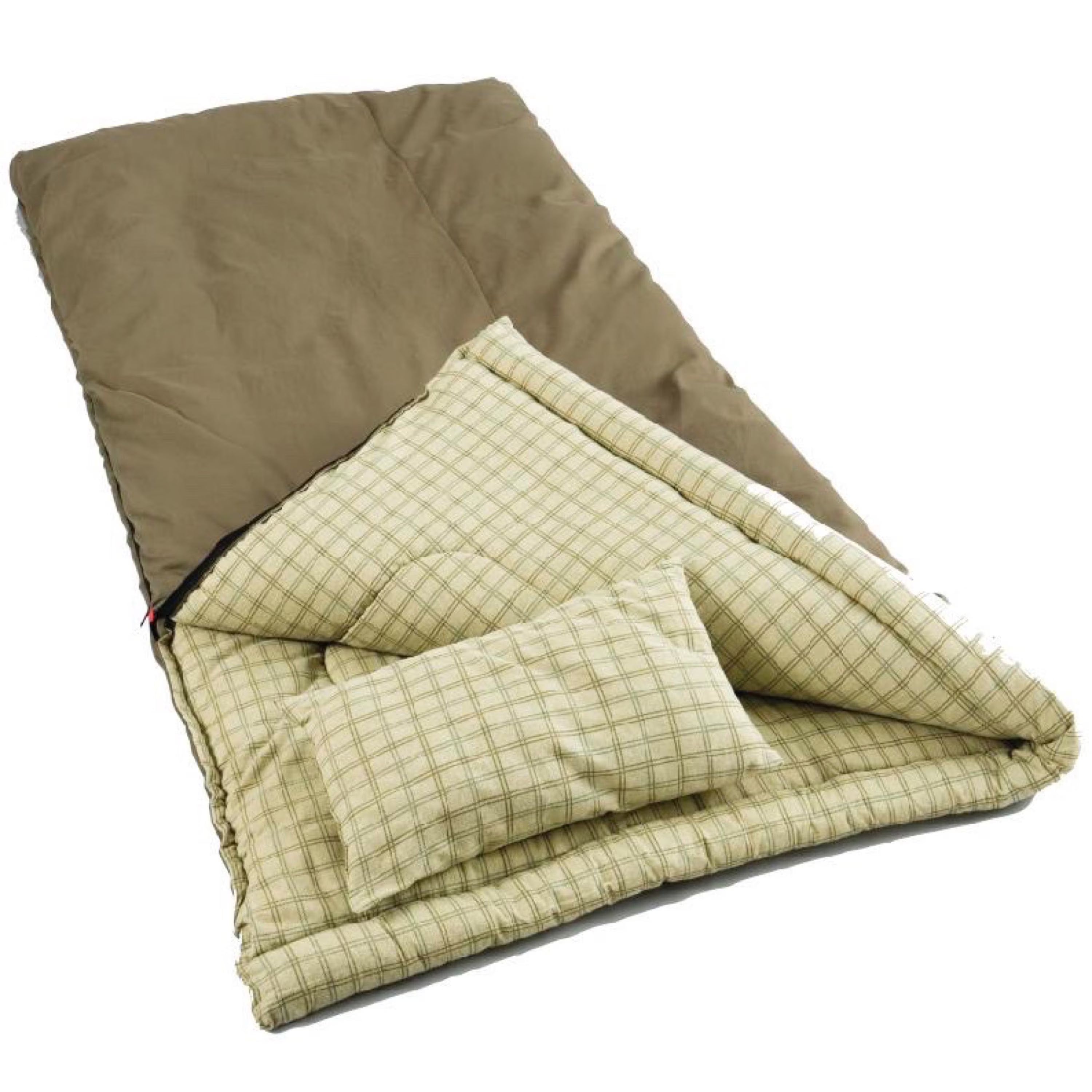0-Degree Rectangular Sleeping Bag, Brown, 40"x84" N120505