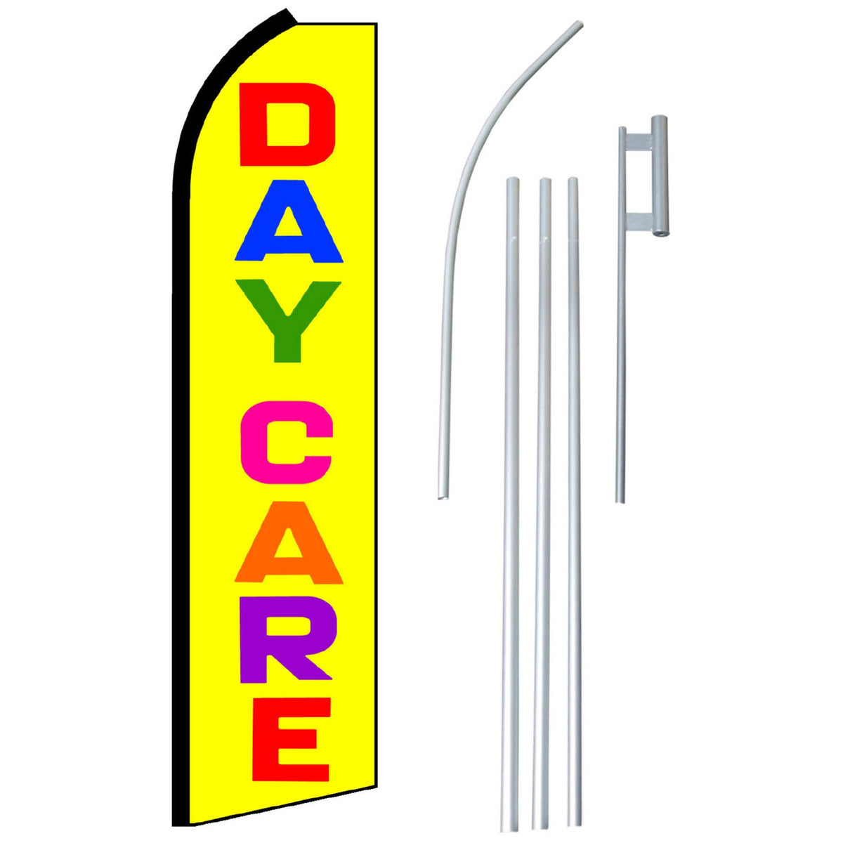 Daycare Yellow Multi Swooper Flag Bundle R6345