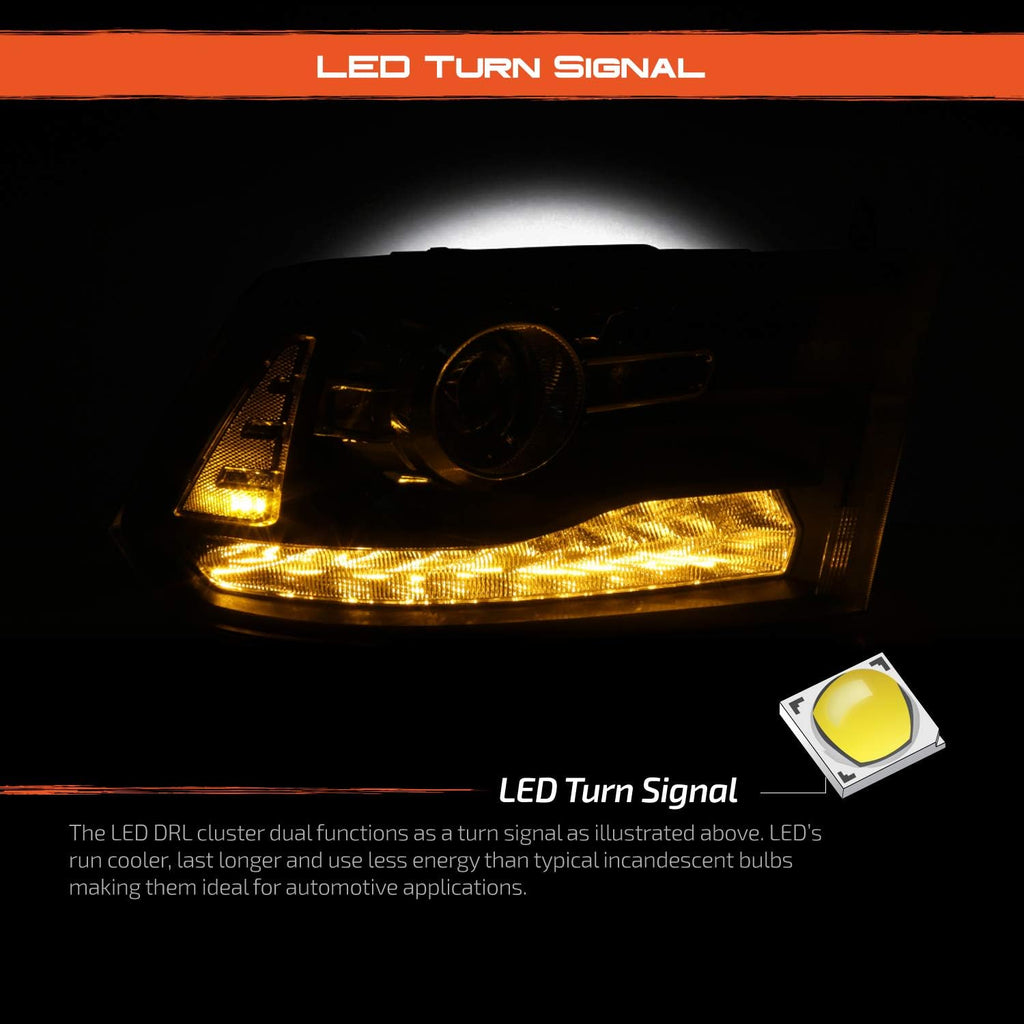 Projector Headlights with LED DRL T34118