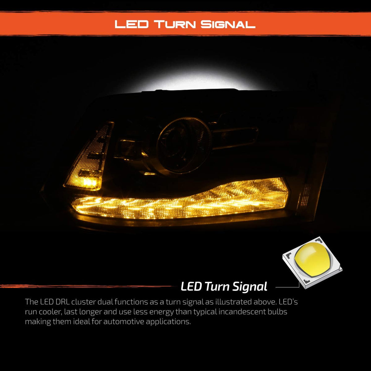 Projector Headlights with LED DRL T34118