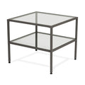 Pewter One Shelf End Table S4436
