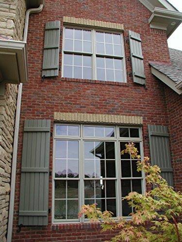 White Composite Board-n-Batten Shutters, Per Pair U7250