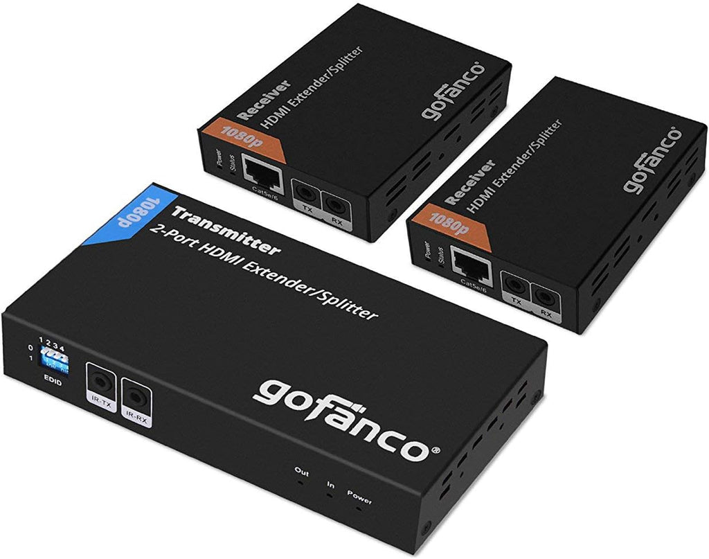 1x4 HDMI 2.0 Extender Splitter 4K 60Hz Over Cat6/Cat7 Ethernet Cable with HDMI Local Loopout P571