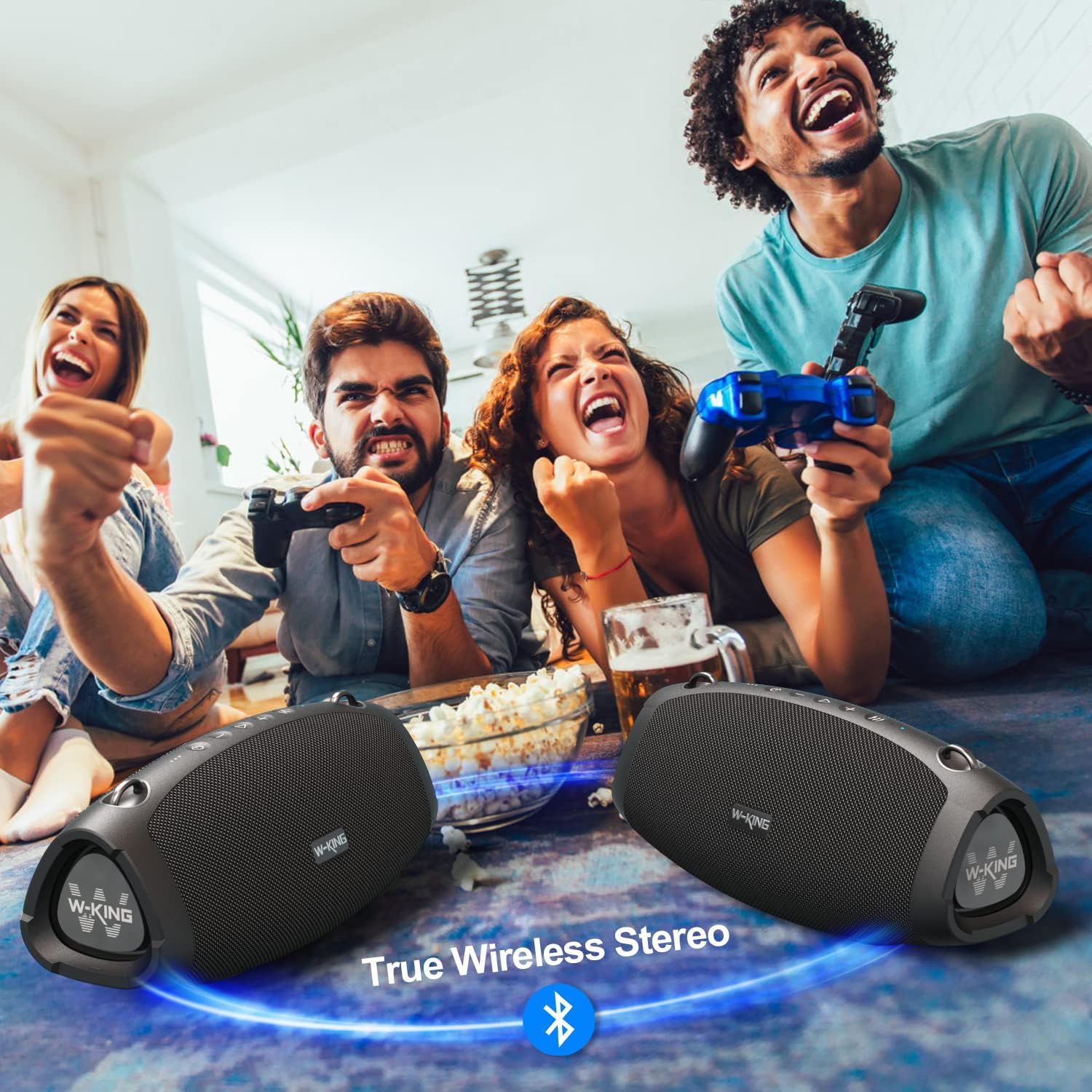 Bluetooth Speaker, Portable, 70W, 42H Playtime, IPX6 Waterproof, 13200mAh Power Bank, TF Card, Mic J207539