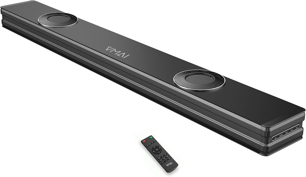 Sound Bar with Dual Built-in Subwoofer, 38 Inch 2.1, 90W, Bluetooth 5.0, Wall Mountable O2139